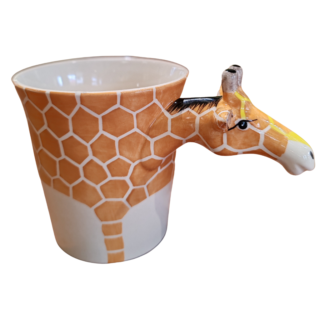 Speckled ceramic mug with handle