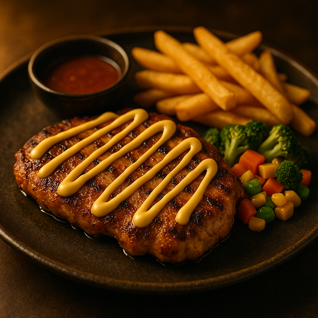 Western favourites like grilled chicken and fries